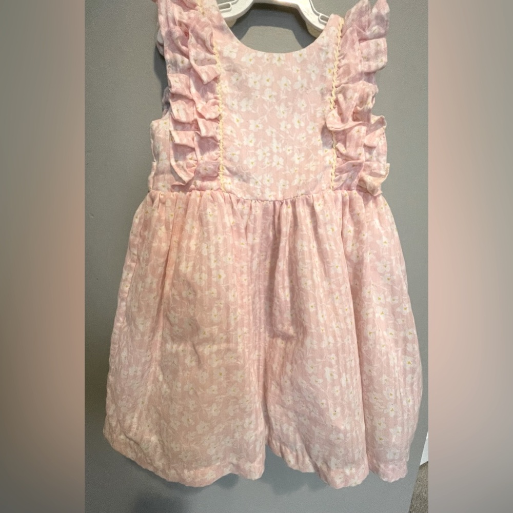 Laura Ashley Pink Ruffled A-line Babydoll Easter Dress